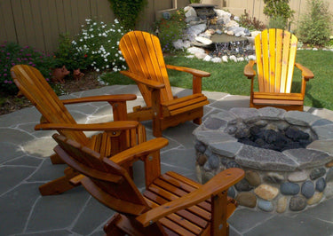 Seabreeze Classic™ Handcrafted Wooden Adirondack Chair Set of 2, Knotted Cedar Wood, Finished